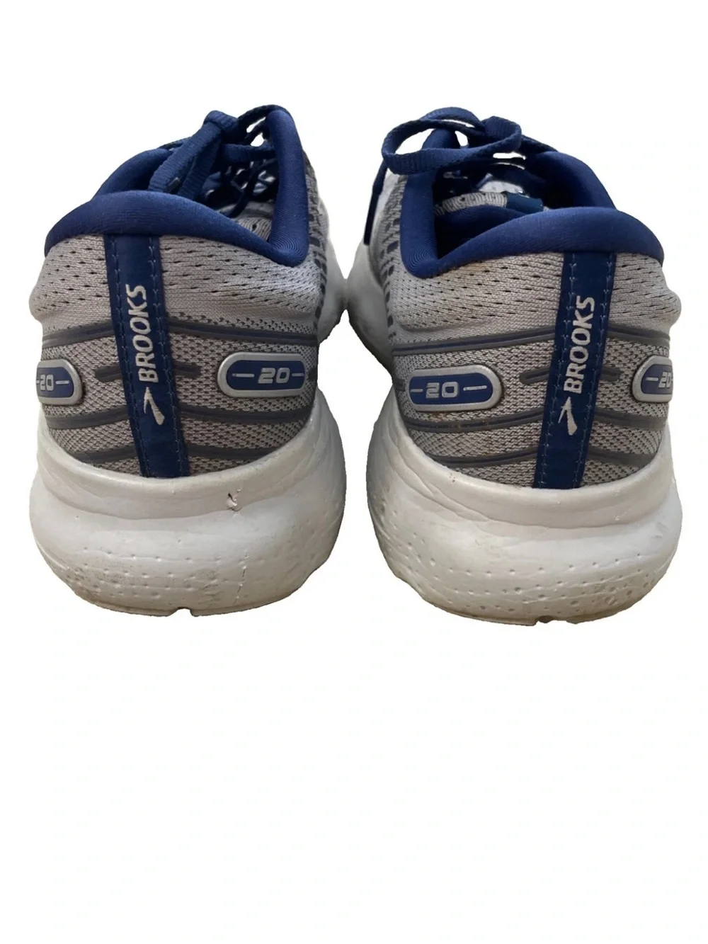 Brooks Glycerin 20 Men’s 9.5 D Gray/Blue Running Shoes Cushioned 1103821D070